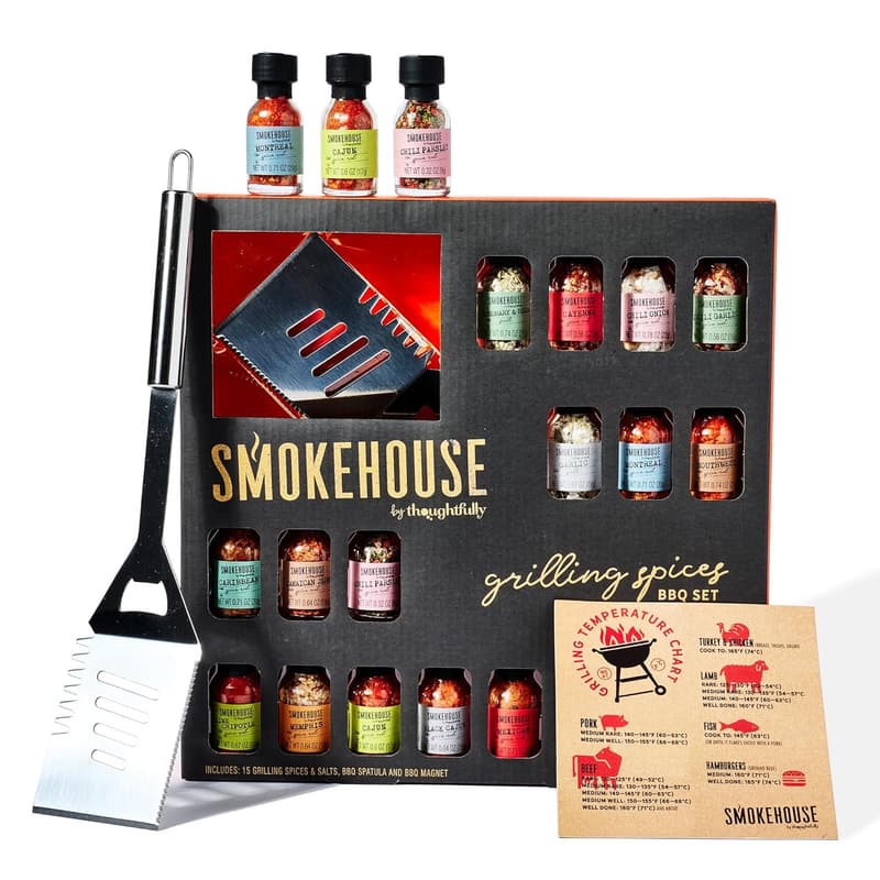 Father's Day BBQ Spice Set with Spatula & Seasonings, 15 pcs