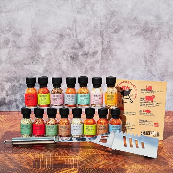 Father's Day BBQ Spice Set with Spatula & Seasonings, 15 pcs