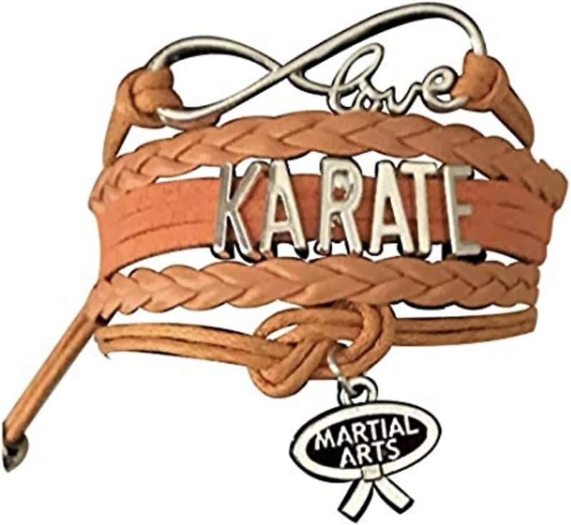 Karate Charm Bracelet - Adjustable Infinity Design for Women and Girls