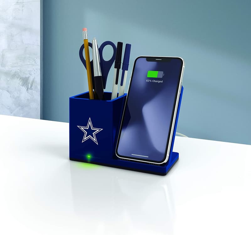 NFL Unisex Wireless Charging Stand & Desktop Organizer