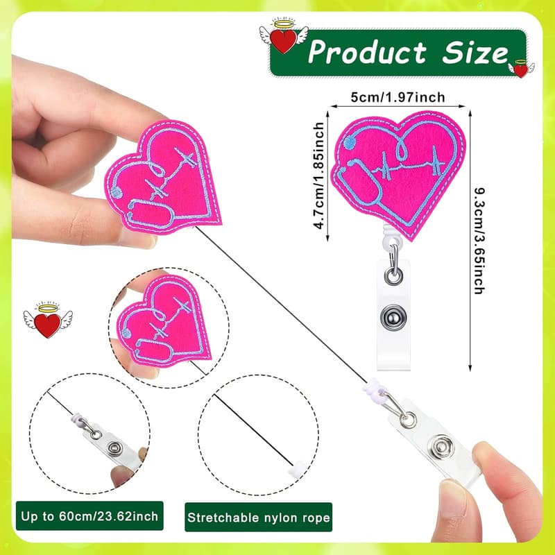 Cute Felt Nurse Badge Reels - 8 Pcs Pediatric Gift Set