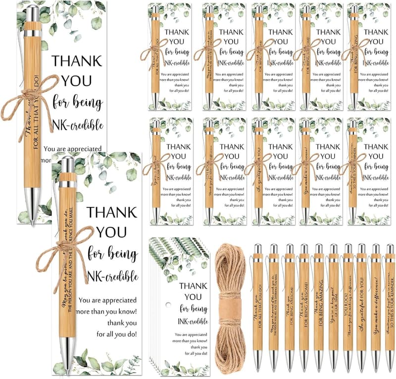 Graduation Appreciation Gifts: Bamboo Pens & Thank You Cards