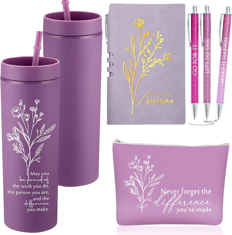 Employee Appreciation Gift Set for Women - Tumbler, Bag, Journal, Pens