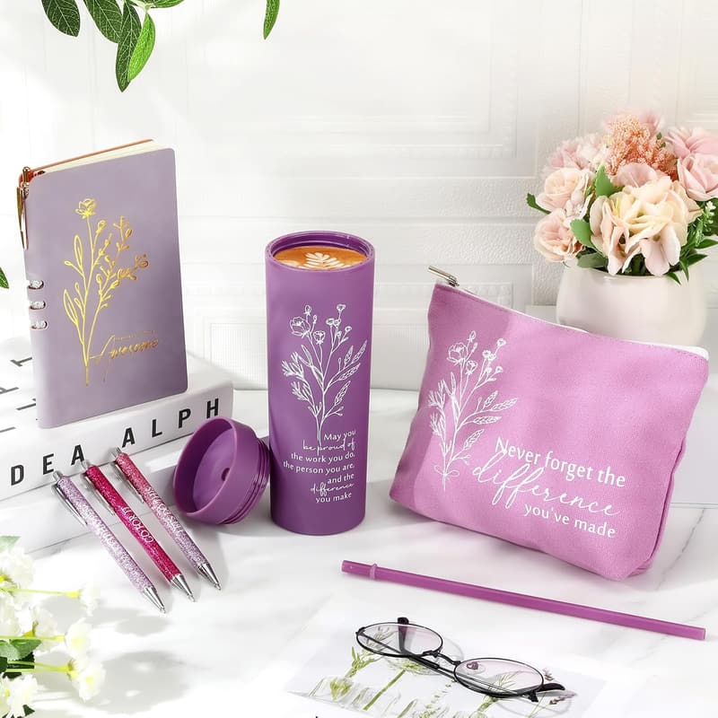 Employee Appreciation Gift Set for Women - Tumbler, Bag, Journal, Pens