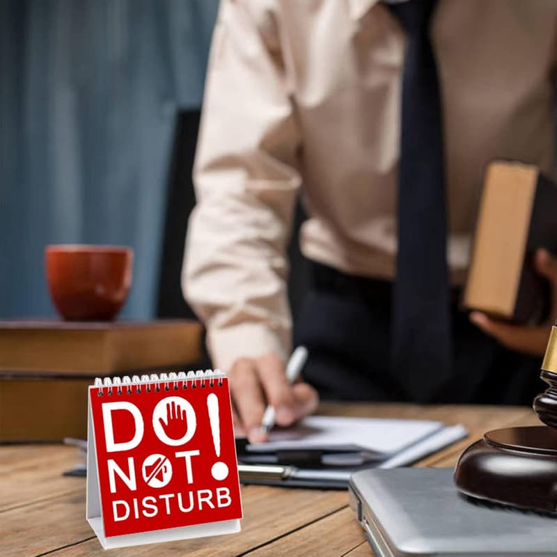 Funny Office Desk Sign - 30 Flip-Over Messages for Colleagues