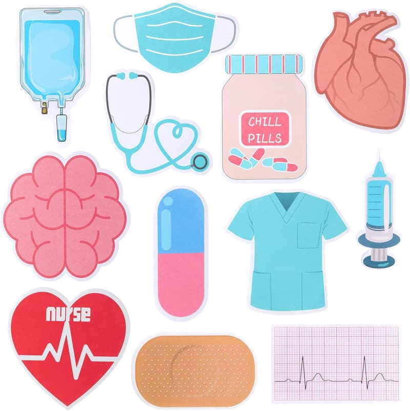Nurse Life Sticky Notes Set - 12 Medical-Themed Essentials
