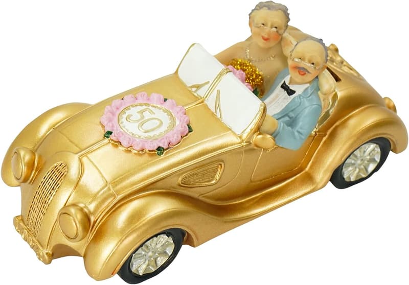 50th Anniversary Car Figurines for Parents & Grandparents