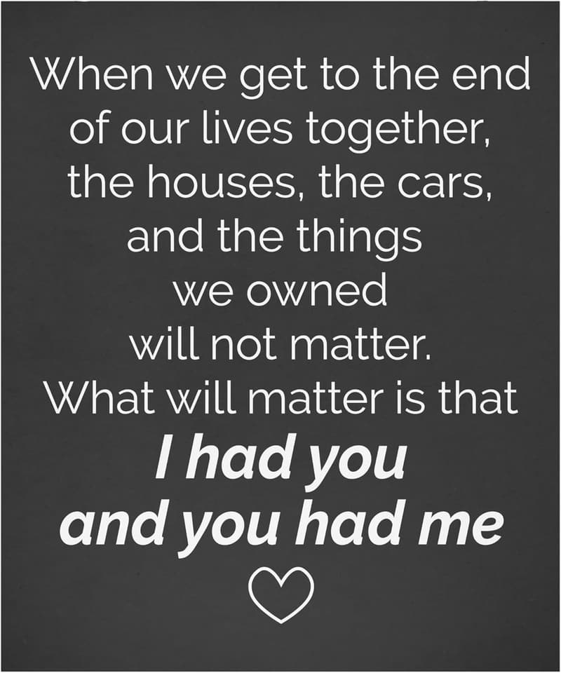 End of Our Lives Together Wooden Sign - Romantic Wall Decor for Couples