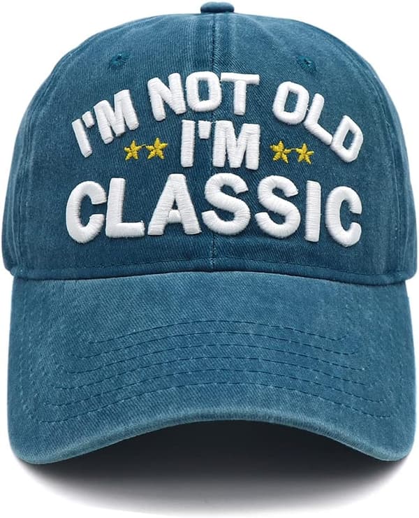 Humorous Baseball Cap for Retirement or Birthday Gift for Dad