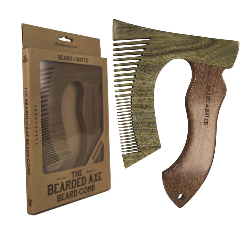 Artisan Green and Golden Sandalwood Beard Comb