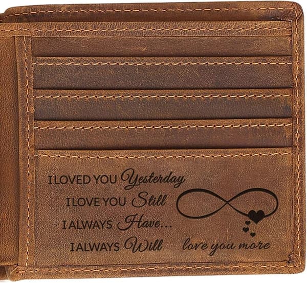 Personalized Engraved Wallet for Husband