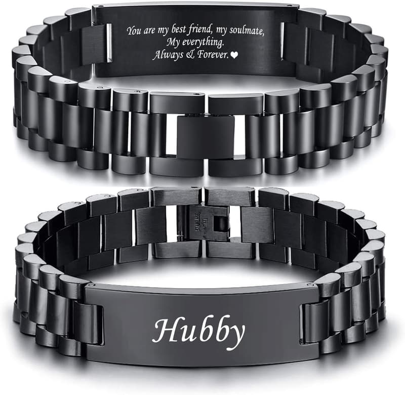 Personalized Stainless Steel Bracelet for Men