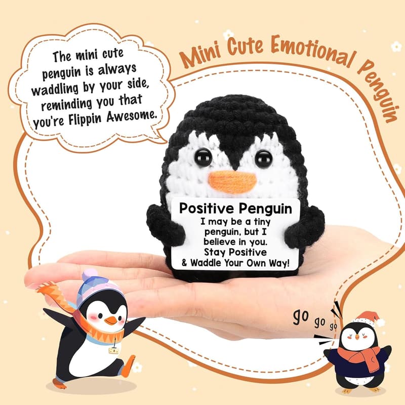 Handmade Mini Crochet Penguin - Inspirational Gift for All Occasions