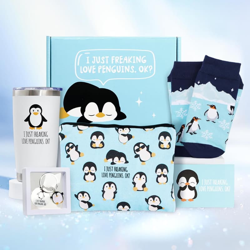 Penguin Gift Set for Women with Tumbler
