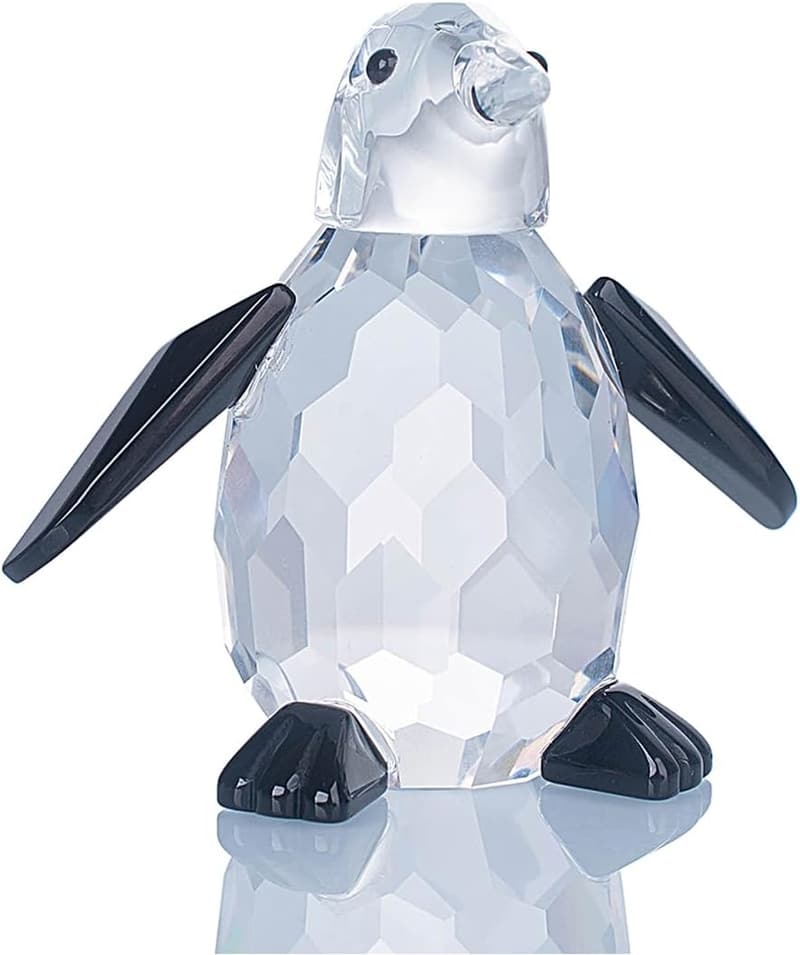 Cute Crystal Penguin Figurine - Glass Desk Decoration