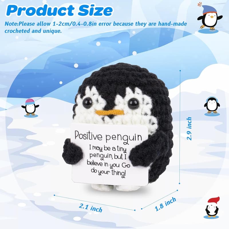 Handmade Emotional Support Penguin for Women - Birthday Gift