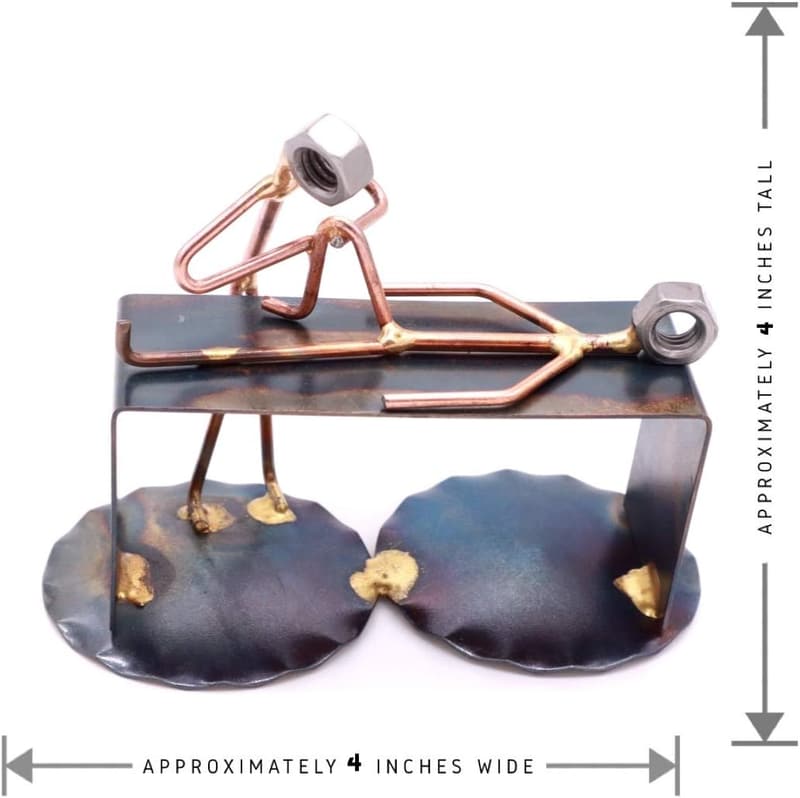 Physical Therapist Metal Figurine - Handmade Recycled Art