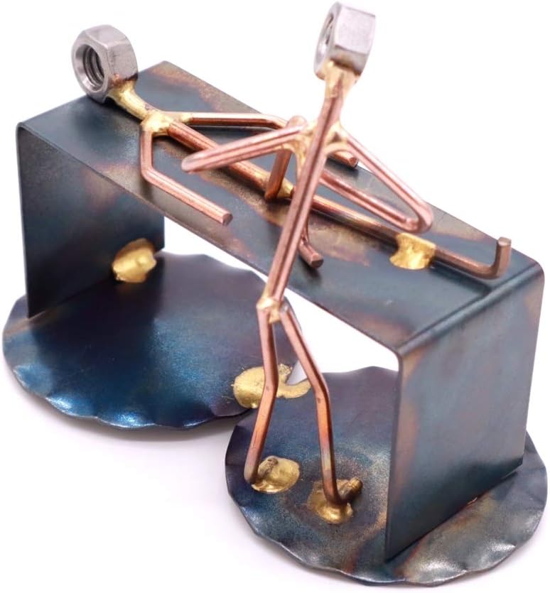 Physical Therapist Metal Figurine - Handmade Recycled Art