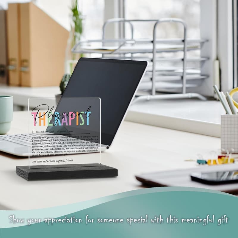 Physical Therapist Appreciation Desk Decor Sign for Women