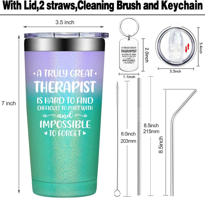 Christmas Therapist Tumbler Gift for Women - 20oz Cup
