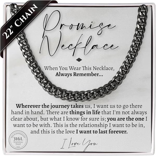 Birthday Gift for Him - 7mm Cuban Chain Necklace