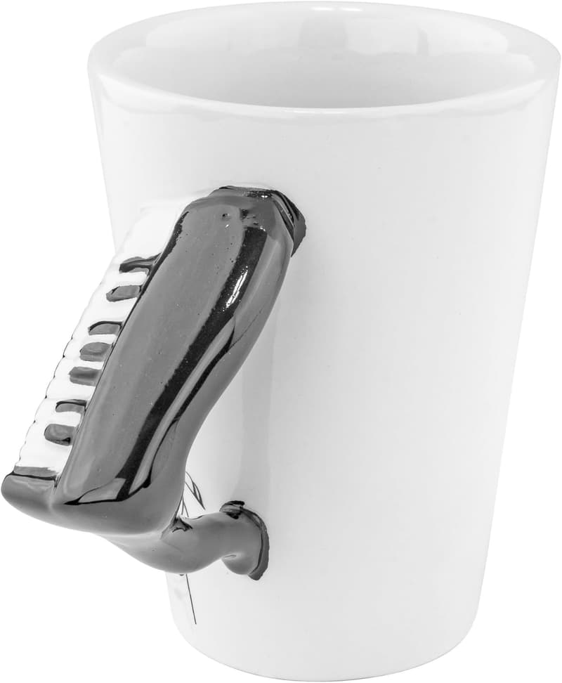 Musician Coffee Mug - Black & White Piano Design
