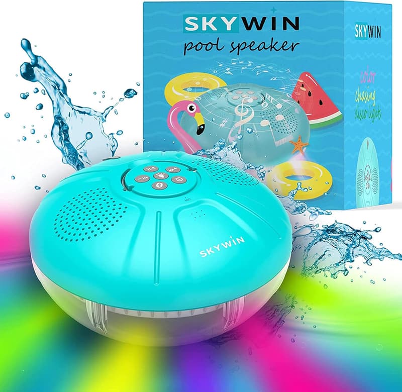 Floating Pool Speaker with Lights - Water-Resistant Inflatable Accessory