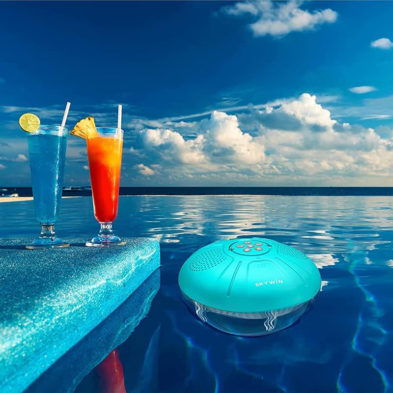 Floating Pool Speaker with Lights - Water-Resistant Inflatable Accessory
