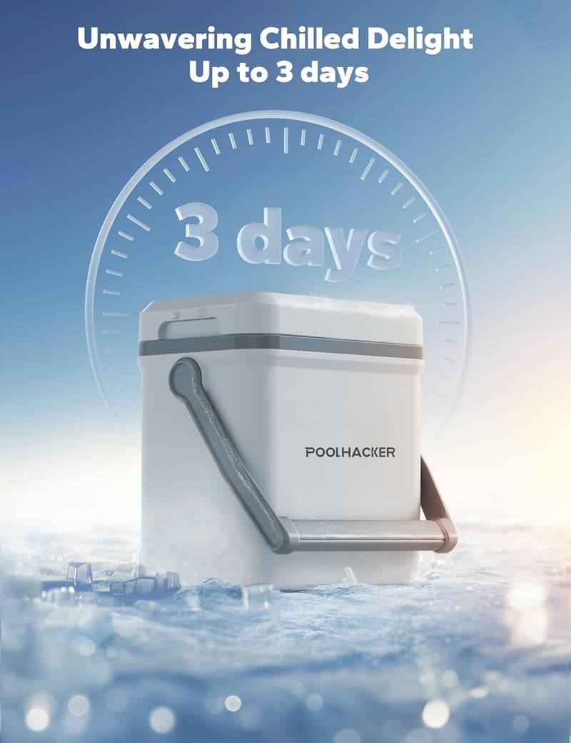 Oasis Chill Portable Poolside Cooler - Insulated, Keeps Ice 3 Days
