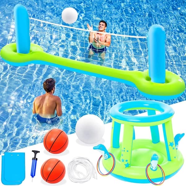 3-in-1 Inflatable Pool Game Set for Kids & Adults