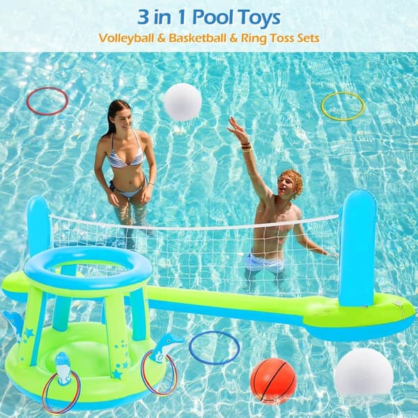 3-in-1 Inflatable Pool Game Set for Kids & Adults