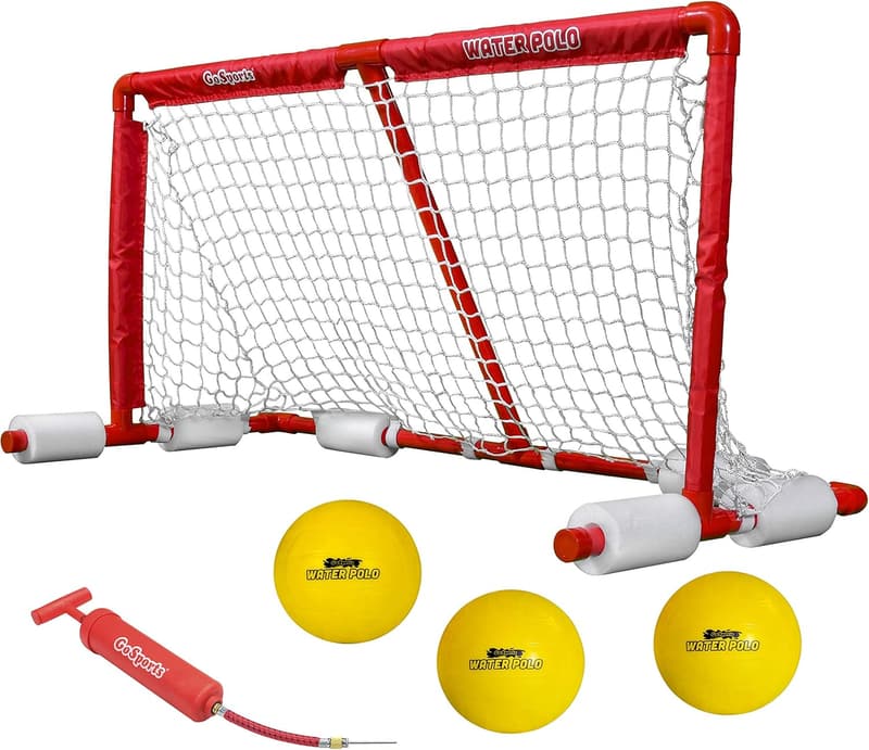 Floating Water Polo Game Set - Summer Pool Fun with Goal & 3 Balls