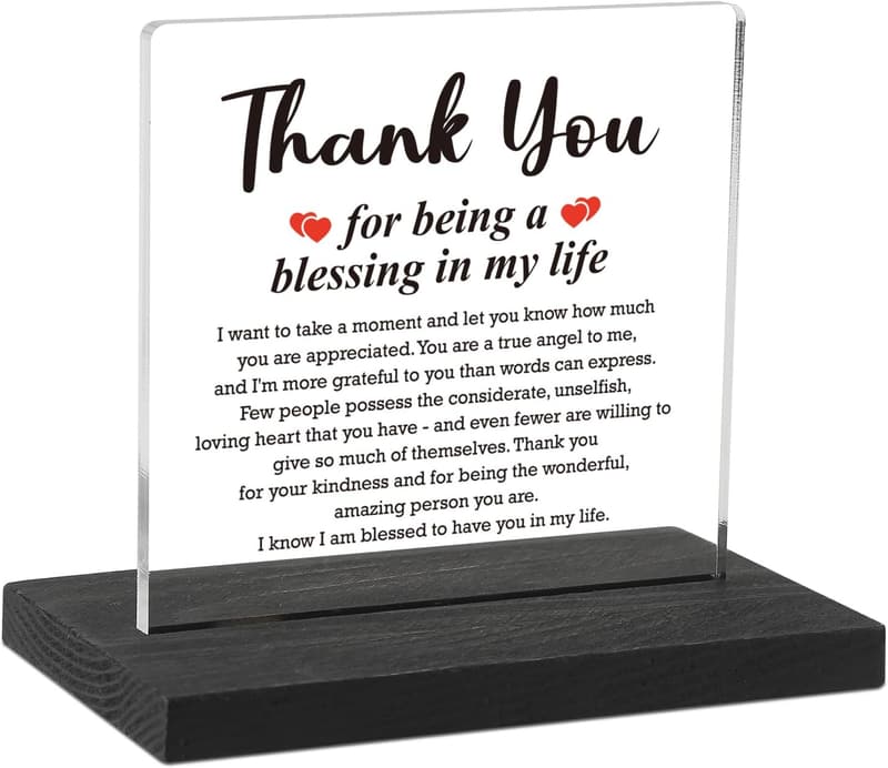 Thank You Desk Décor Sign for Mom & Friends