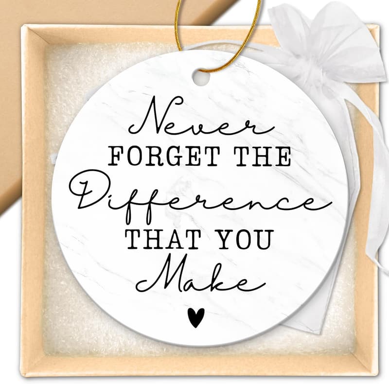 Ceramic Ornament for Teacher Appreciation & Farewell Gifts