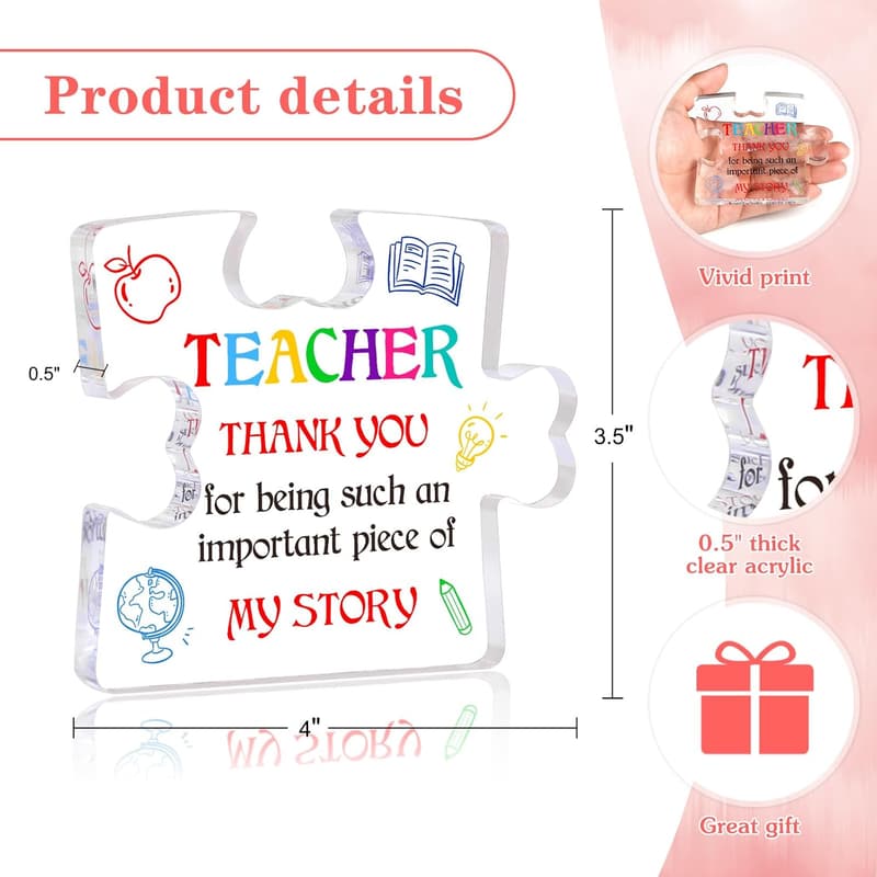 Teacher Appreciation Keepsake Paperweight Gift for Women