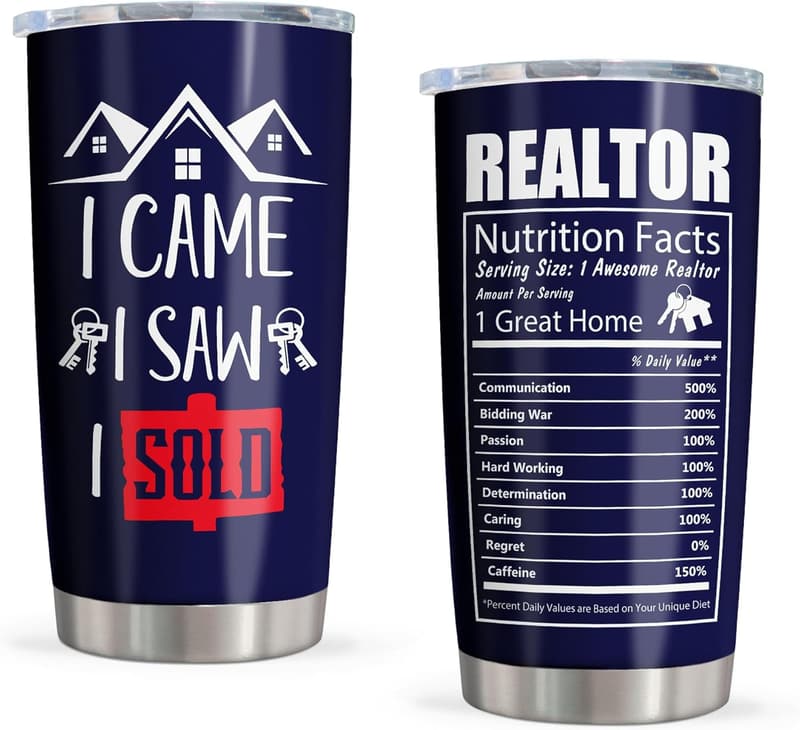 Realtor Closing Gifts - 20oz Tumbler for Agents