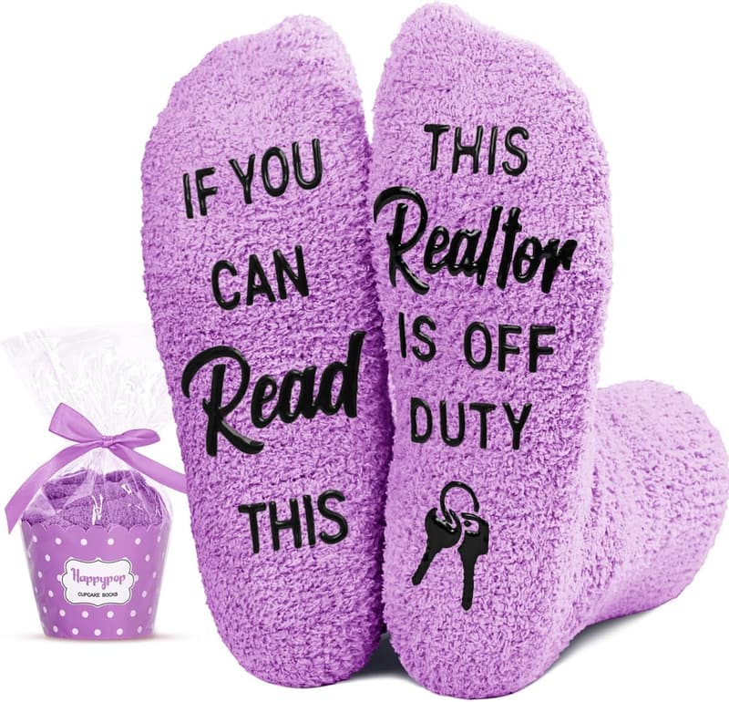 Retirement Gift Socks for Women - Funny Realtor Design