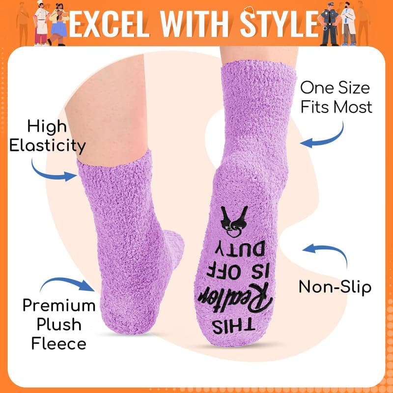 Retirement Gift Socks for Women - Funny Realtor Design