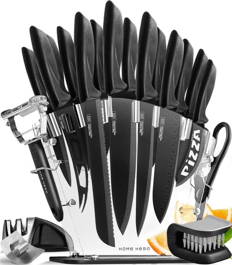 High Carbon Stainless Steel Kitchen Knife Set (20 Pcs)