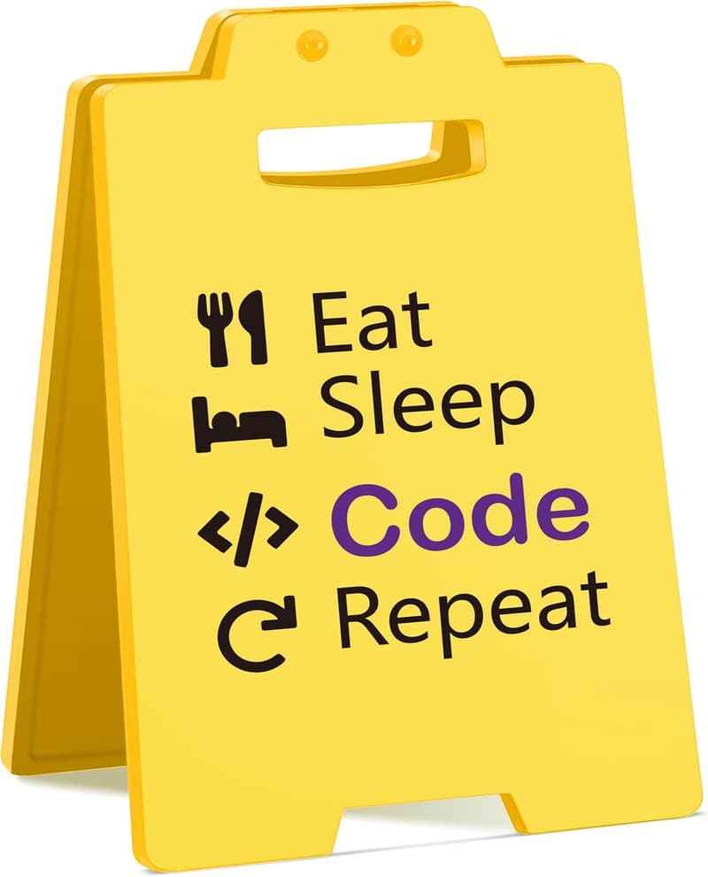 Funny Desk Sign for Programmers – Unique Office Decor Gift