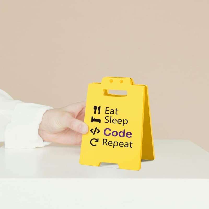 Funny Desk Sign for Programmers – Unique Office Decor Gift
