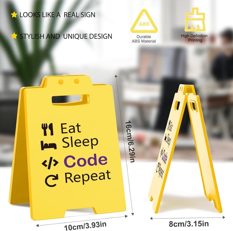 Funny Desk Sign for Programmers – Unique Office Decor Gift