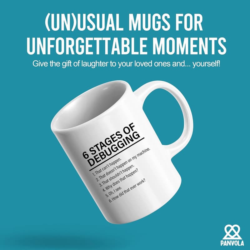Funny Programmer Debugging Mug for Dad or Husband - 11 oz White