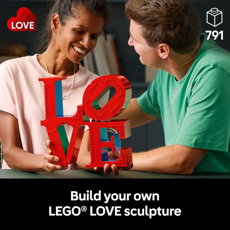 LEGO Art Love Building Set - DIY Home Decor Kit for Adults