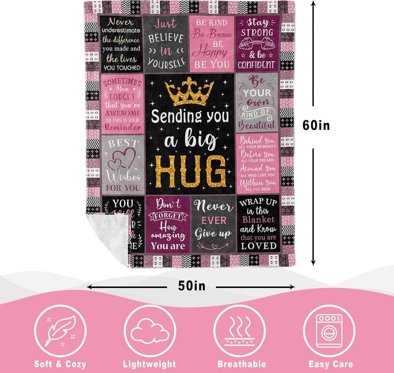 Get Well Soon Blanket | Inspirational Gift for Women
