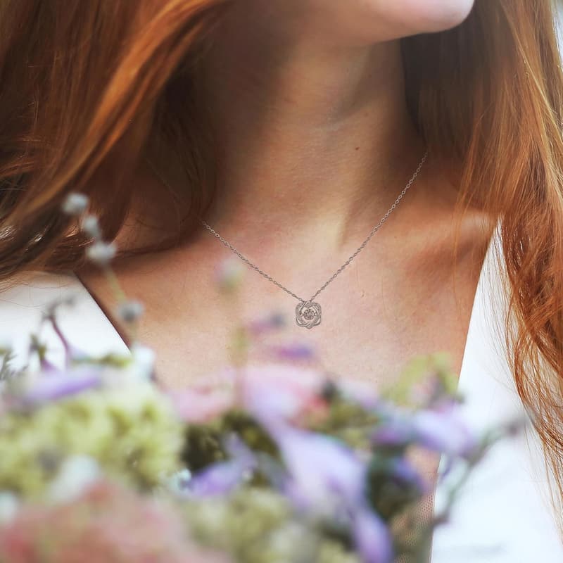 Sister Birthday Gift: Sterling Silver Interlocking Infinity Heart Necklace