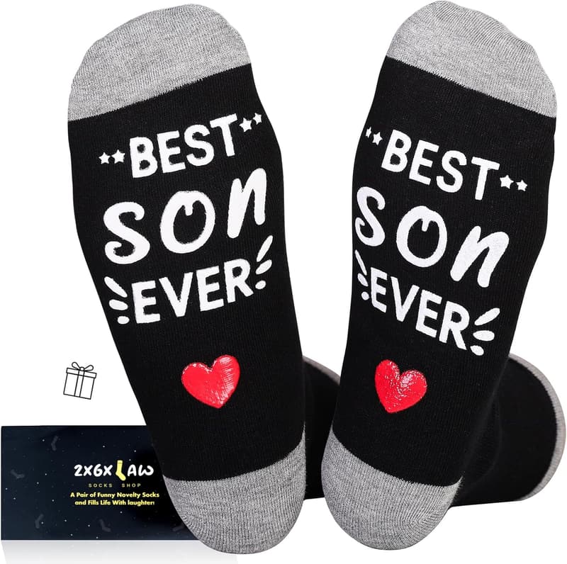 Funny Socks for Son - Birthday & Valentine's Gifts