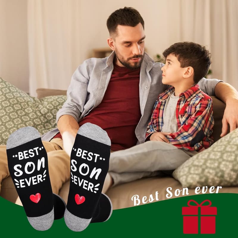 Funny Socks for Son - Birthday & Valentine's Gifts