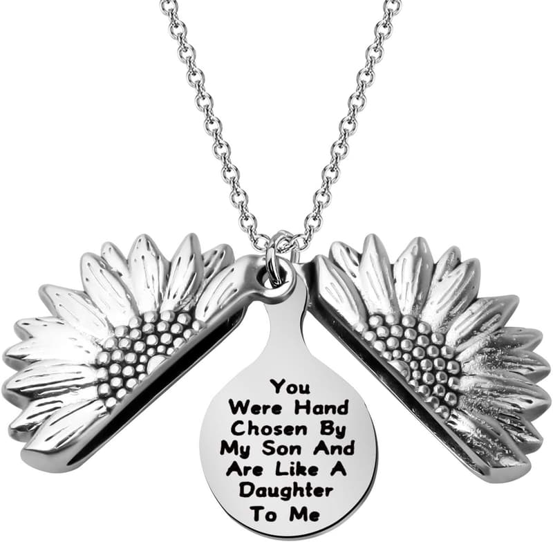 Sunflower Necklace for Daughter-in-Law - Hand-Chosen Gift