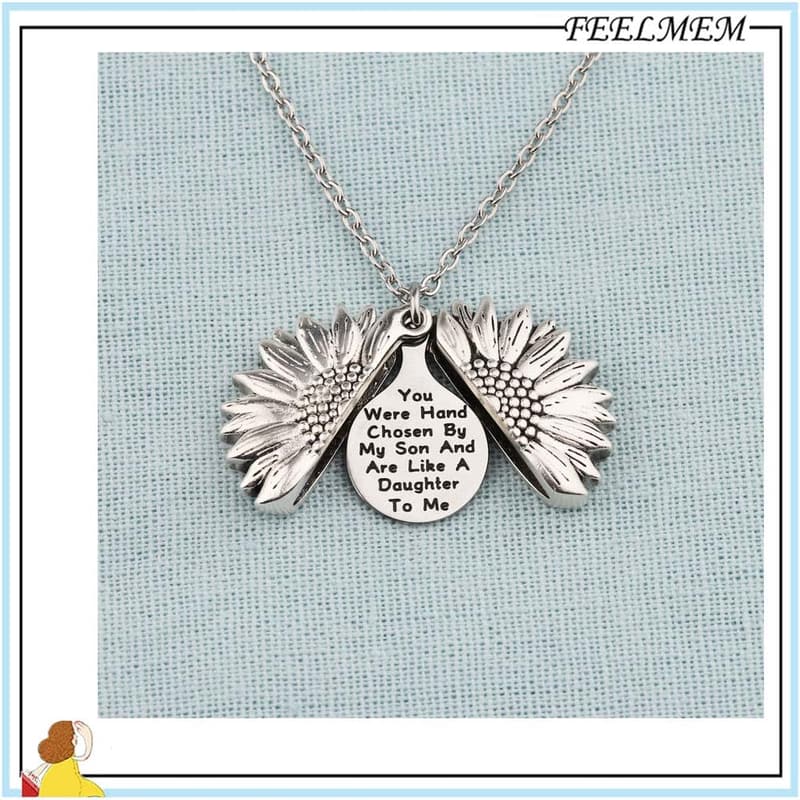 Sunflower Necklace for Daughter-in-Law - Hand-Chosen Gift